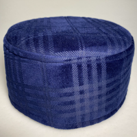 Velvet Checkered Stiff Kufi