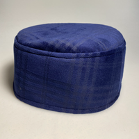 Velvet Checkered Stiff Kufi