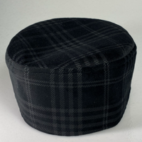 Velvet Checkered Stiff Kufi